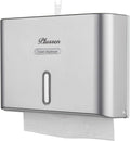 Paper Towel Dispenser Wall Mount, Adhesive No Drilling Multifold Trifold C Fold Commercial Hand Towel Dispenser,Silver