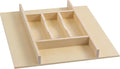 WelFurGeer Premium Wooden Silverware Organizer for Kitchen Drawers, Utensil Tray for Kitchen Drawer, Cutlery Drawer Organizer for Forks, Spoons, Knives - Sturdy Birchwood, Natural Finish