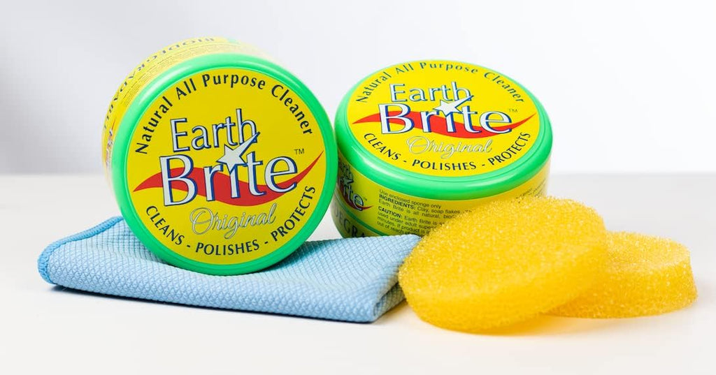 All Natural Multipurpose Cleaner for Bathroom, Floor, Kitchen and More | 300g Original Natural Clay Tub + Sponge (2-Pack) Includes Bonus Diamond Towel Cleaning Supplies Kit