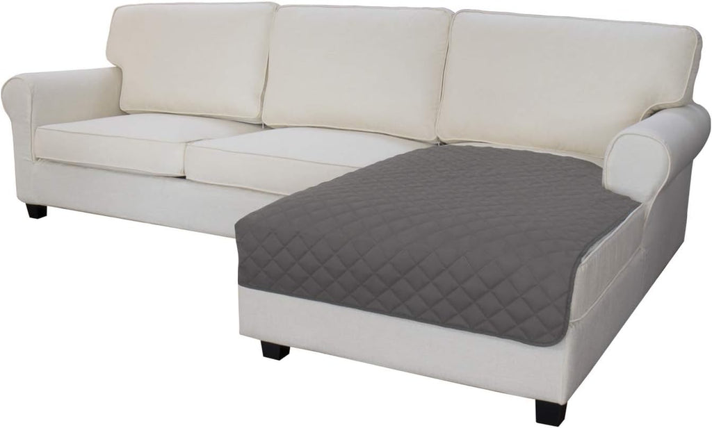 Easy-Going Sectional Couch Covers for Dogs L Shape Sofa Cover Reversible Sofa Slipcover Chaise Lounge Cover Furniture Protector Cover for Pets Dog Cat (42 x 52 inches, Gray/Gray)
