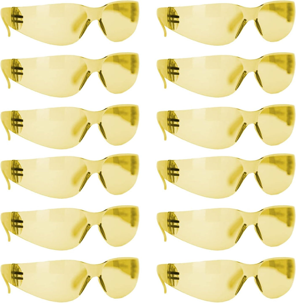 BISON LIFE Safety Glasses - Scratch Resistant Wrap Around Eyewear, Polycarbonate ANSI Z87.1 Impact Resistant Lens