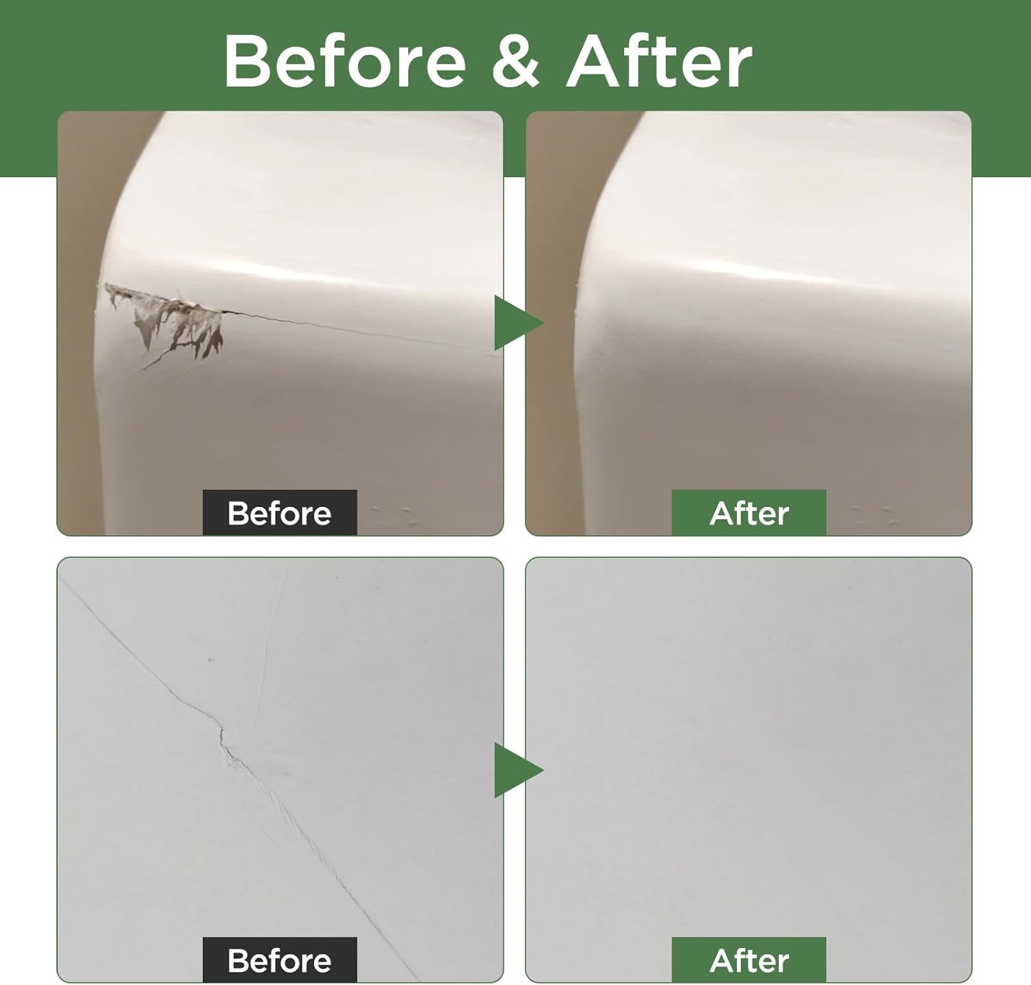Universal Gloss White Touch Up Paint for Ceramic/Porcelain/Tile - Repair Pen Works on Kitchen Backsplash, Shower Walls, Counter Edges - No Primer Needed, Dries in 20 Minutes（1.5 Oz