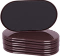 Ezprotekt 8 Pack Large Furniture Movers Sliders for Carpet, 9 1/2" x 5 3/4" Reusable Oval Furniture Moving Pads for Heavy Bed Sofa Fridge Couch Cabinet, Move Items Quickly and Easily (Brown)