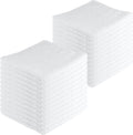 Microfiber Cleaning Cloths,24 Pack, 16"x16", All-Purpose, Softer, Highly Absorbent, Lint-Free, Reusable, Washable Pro Towels, White, for House, Kitchen, Bathroom, Car, Office