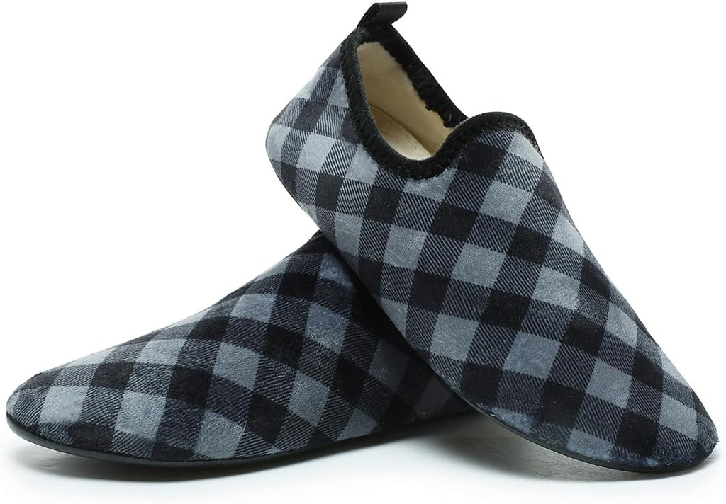 QZKDM Lightweight Slip on Grip Indoor House Slippers Barefoot Non Slip Home Exercise Yoga Shoes for Men Women