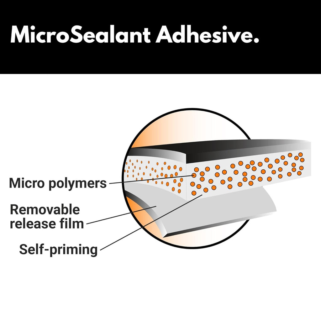 HSS Sealant Tape with MicroSealant - Waterproof Commercial Roofing Tape for Roof and RV Repair - UV- & Weatherproof (Gray, 4 inch x 50 feet)