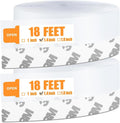 Bruiefpap 36 Ft Silicone Door Weather Stripping, Self-Adhesive Door Seal Strip Tape, Transparent, 35mm, 1.4 inches Wide, 36 Feet Long