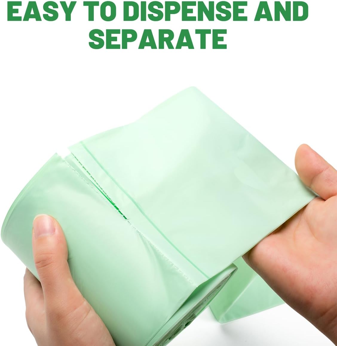 3 Gallon Flap Tie Compostable Trash Bags, 300 Count Small Compost Bags, Biodegradable Kitchen Garbage Bags, Food Scrap Waste Bags for Countertop Bin, ASTM D6400, US BPI Certified