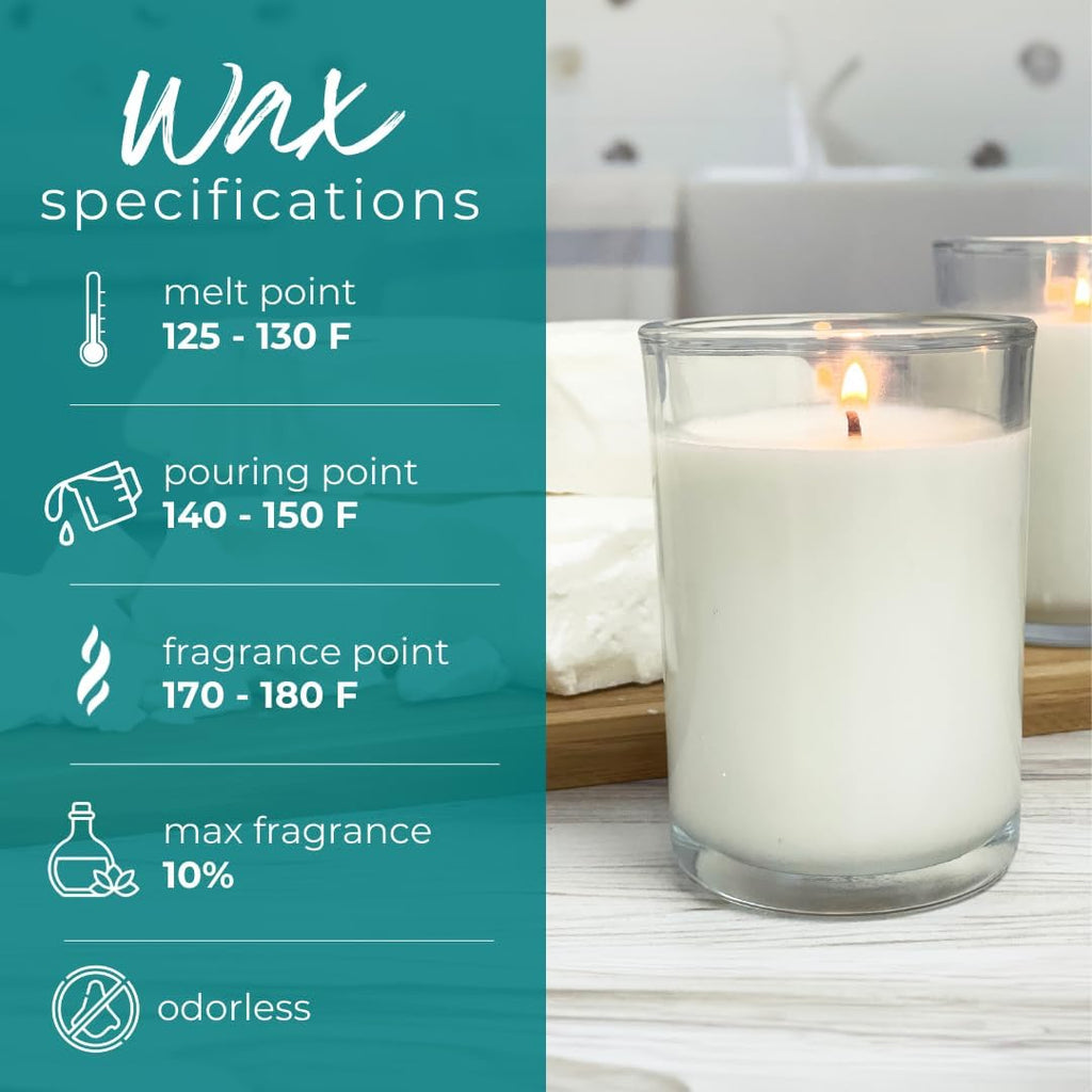 Direct Candle Supply 12lb Soy Wax Blend for Candle Making, Natural Candle Making Supplies, Paraffin Free, Creamy for High Load Fragrance, Candle Blend for Container Candles, Tealights and Wax Melts