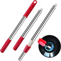 Extended Spin Mop Replacement Mop Handle, Upgraded 60-inch 360 Degrees Rotating Telescopic Replacement Mop Stick for Spin Mop Bucket Cleaning System Floor Cleaning (Plastic Disc, Red)
