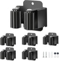 8 PCS Broom Holder Wall Mount, Upgraded Heavy Duty Mop and Broom Holder Wall Mount, Stainless Steel Broom Hanger Mop Holder Rack for Kitchen Laundry Garden Tool Organizer