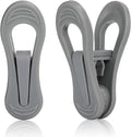 Tinfol 24pc Grey Plastic Hanger Clips, Strong Pinch Grip Finger Clips for Plastic Clothes Hangers, Multi-Purpose Kid Hanger Clip for Skirt Pant Hangers