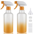 Spray Bottles 16.9oz/500ml Plastic Spray Bottle for Hair Mist/Stream Empty Spray Bottle Heavy Duty Refillable Containers for Cleaning Solutions, Plants Gradient 2 Pack (Yellow)