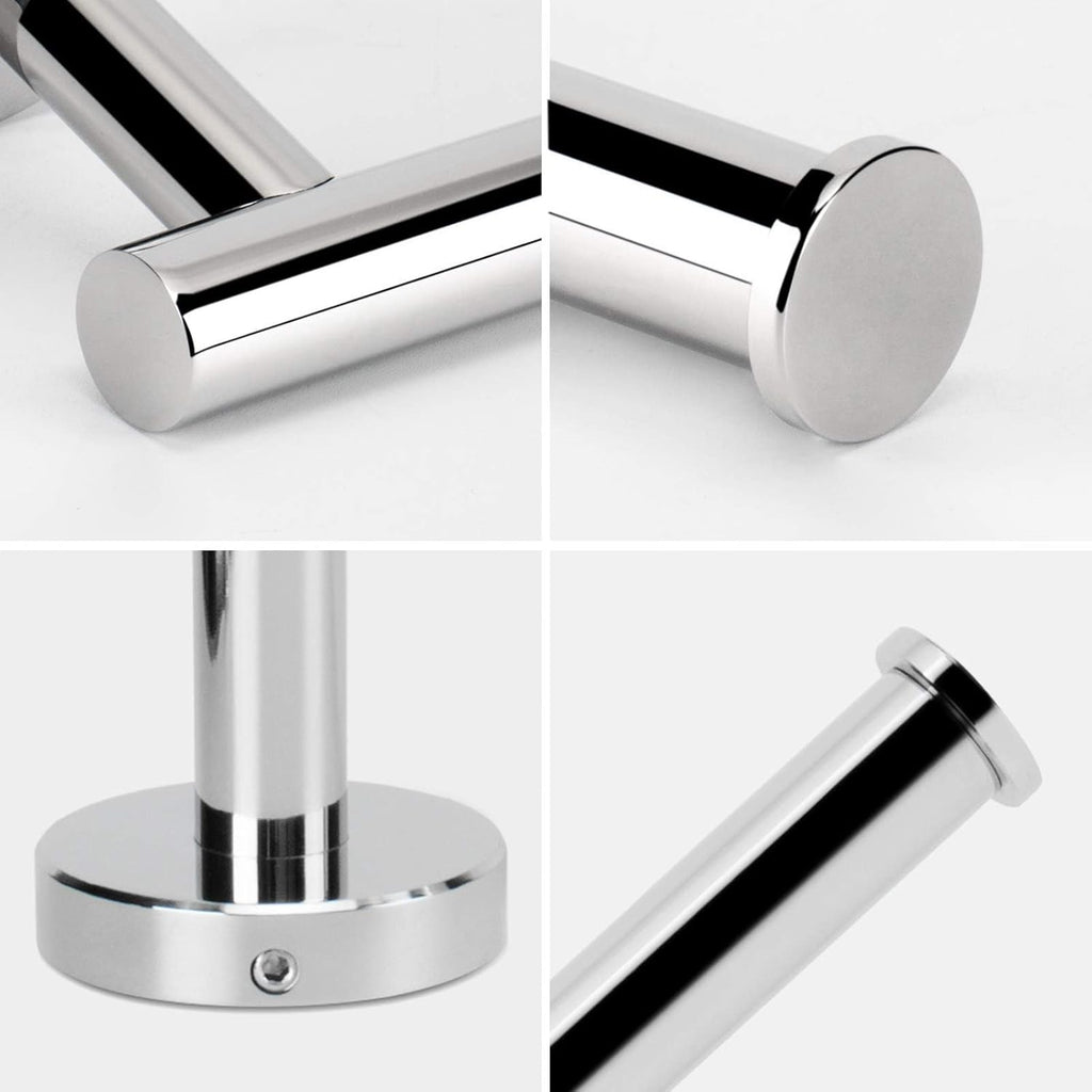 NearMoon Bathroom Toilet Paper Holder, Premium SUS304 Stainless Steel Rustproof Wall Mounted Toilet Roll Holder for Bathroom, Kitchen (10 Pack, Chrome Finish)