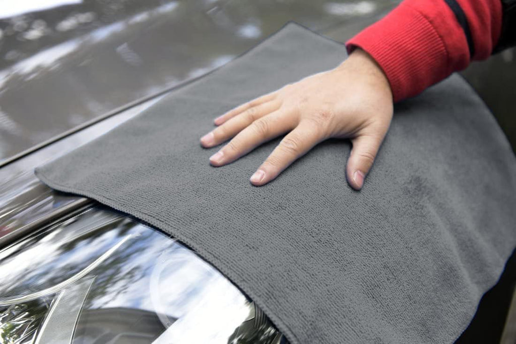 Avalon Towels Microfiber Cleaning Cloths (Value Pack of 36) Size 16" x 16", Highly Absorbent Cleaning Rags, Lint Free Cleaning Towels, Reusable and Washable, Microfiber Towels for Cars (Grey)