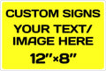 Personalized Aluminum Metal Signs - Weatherproof, Custom Text & Picture, Multiple Sizes, Ideal for Hazards, Gardens, Doors & Businesses