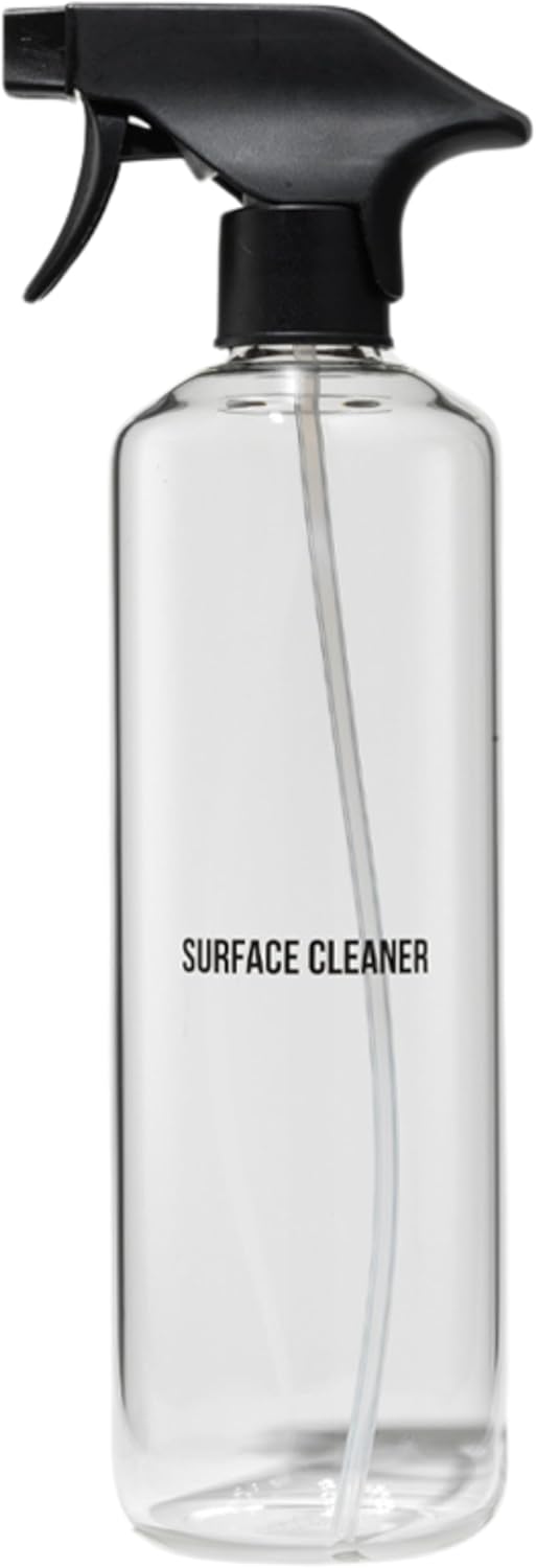 Public Goods Empty Glass Spray Bottle for Multi-Surface Cleaner | Refillable Spray Bottle for Cleaning | Made with Borosilicate Glass for Countertops, Tile, Floors, Appliances | BPA Free | 24 Oz
