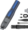 H2 Handheld Vacuum Car Vacuum, Mini Cordless Vacuum Cleaner with High-Speed Brush Motor Visual Dust Storage Silo Type-C Charge for Car Interiors, Sofas, Tabletops, Keyboards-Blue Gray