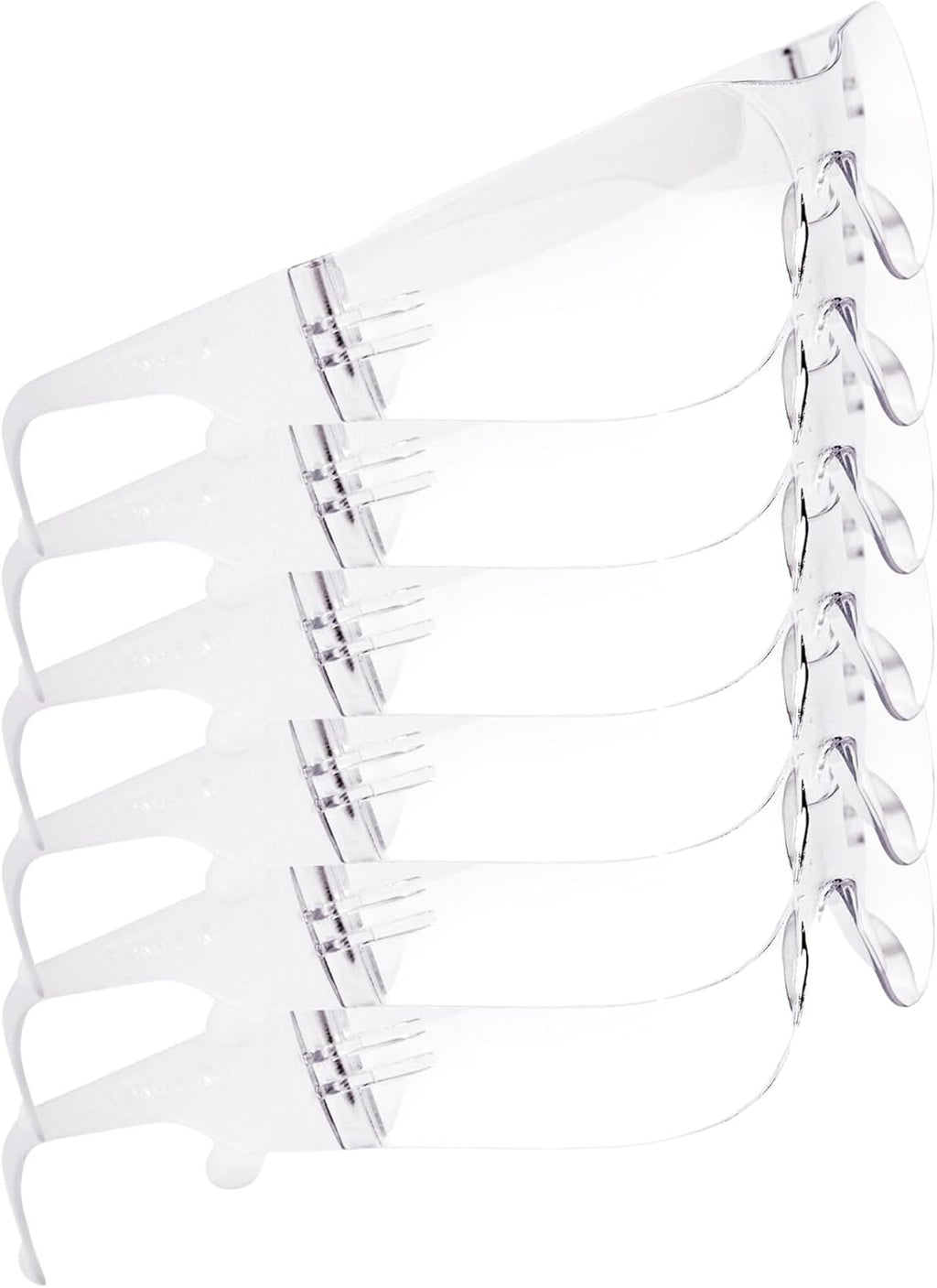 Quest Protective Apparel Safety Glasses for Men and Women - Anti Fog Safety Goggles for Shooting, Lab, or Construction – Polycarbonate Eye Protection [Clear & Pack of 6]