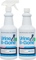 KINZUA ENVIRONMENTAL Urine B-Gone, Professional Enzyme Odor Eliminator & Pet Stain Remover, Human, Cat & Dog Urine Cleaner, Effective on Laundry, Carpets & More, Lavender Scent, 32oz, Pack of Two