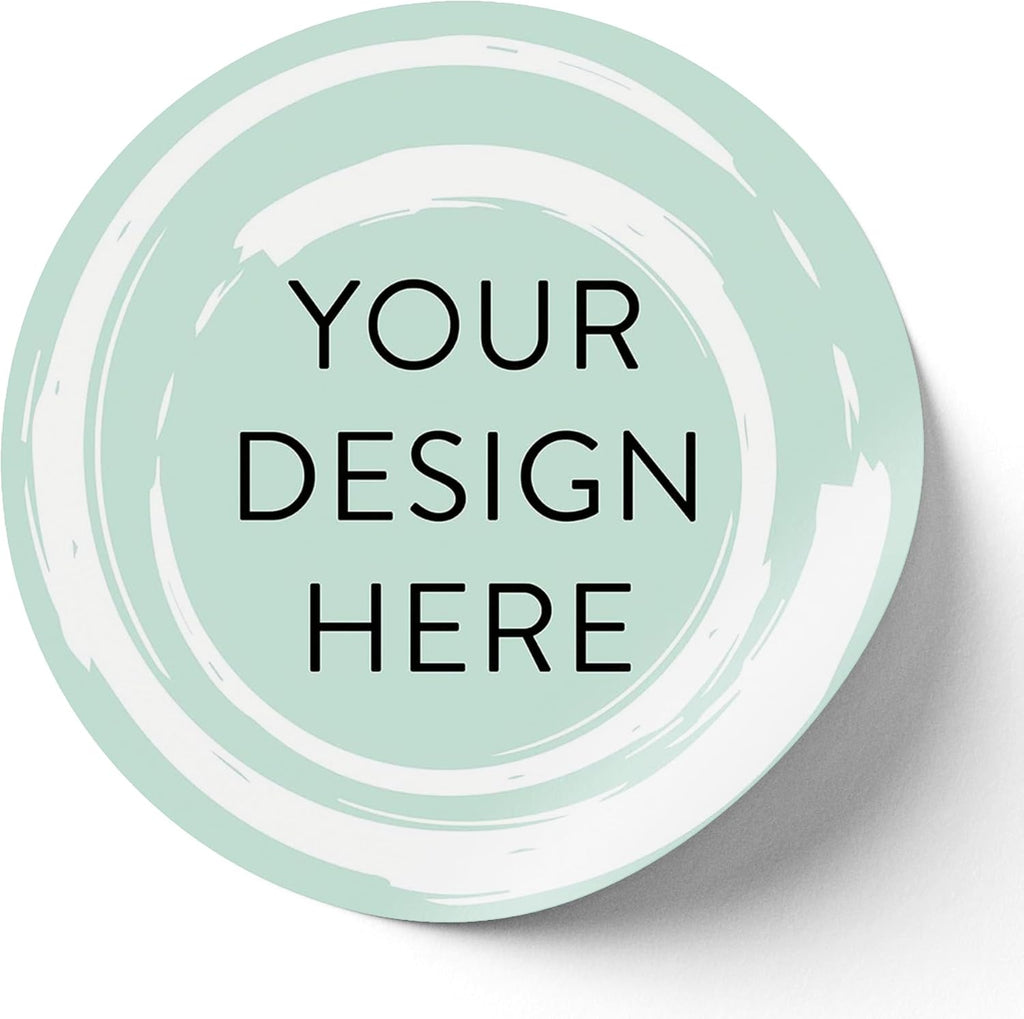100 Custom Vinyl Stickers - Upload Your own Image, Text, Design, Logo - Personalized Logo Labels for Handmade, Packaging, Bottle, Jars, Candle, Brand Stickers (Mint, 5x5)