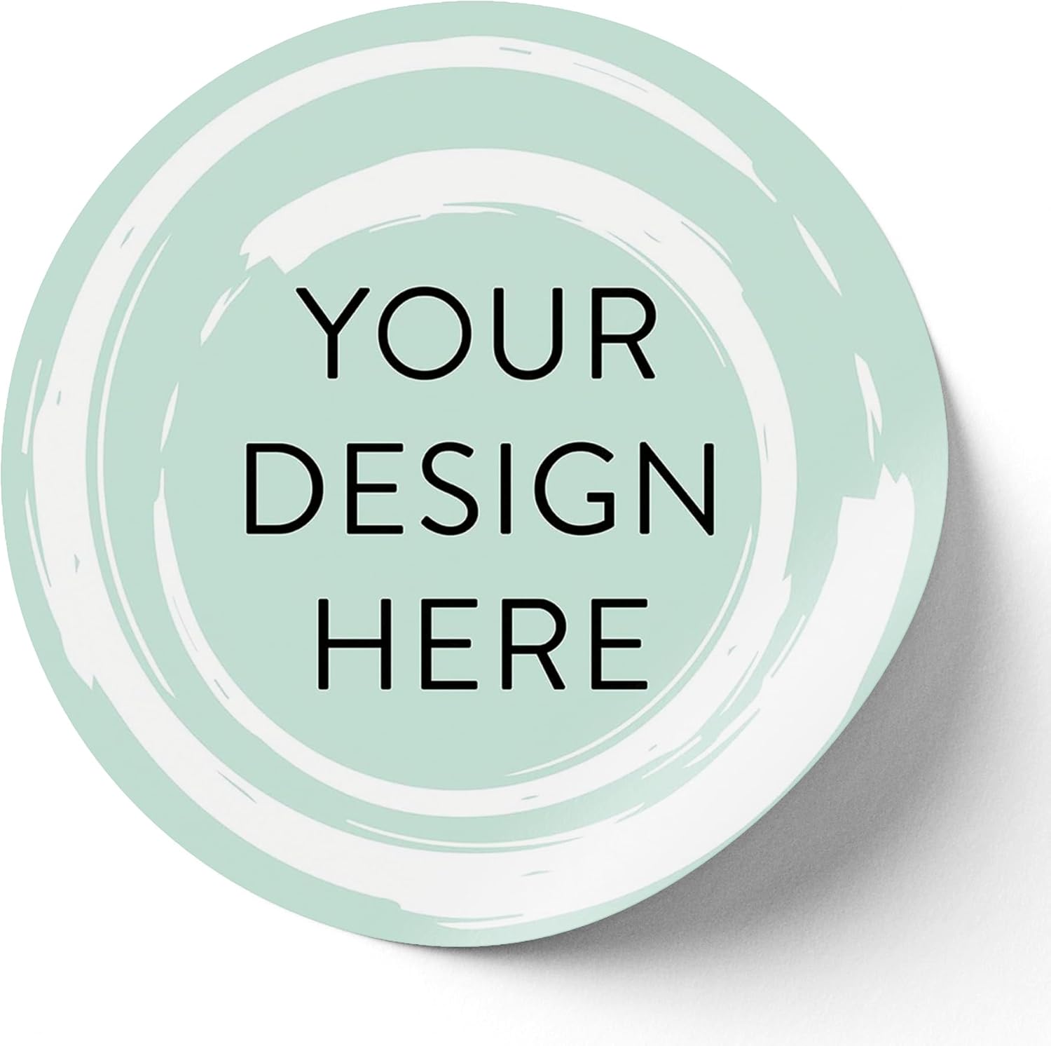 100 Custom Vinyl Stickers - Upload Your own Image, Text, Design, Logo - Personalized Logo Labels for Handmade, Packaging, Bottle, Jars, Candle, Brand Stickers (Mint, 5x5)