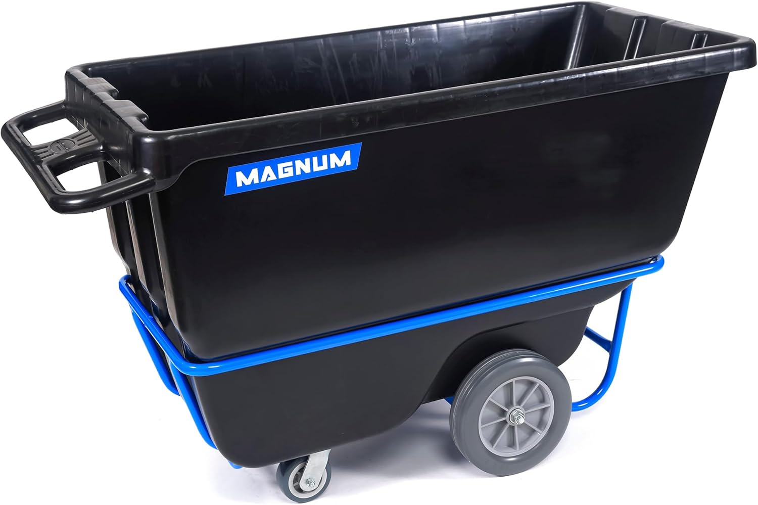 Tilt Truck, 1/2 Cu. Yd. Capacity Dump Cart with Non-Marking 12” Wheels & 5” Casters & Forklift-able Frame for Jobsites, 850 lbs, Trash Cart with Wheels DUC12T-F-NM-04PK (4-Pack)