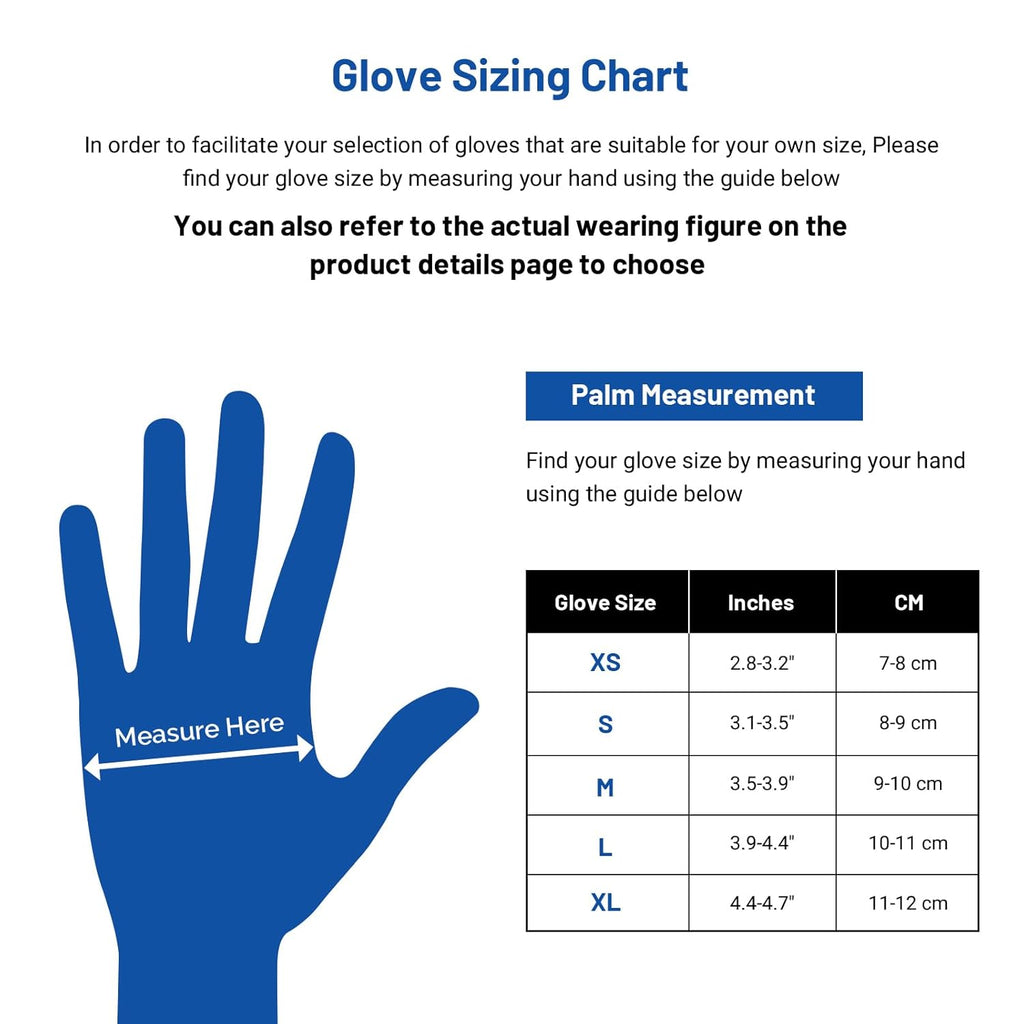 JMU XL Nitrile Gloves, 200 Black Nitrile Gloves, Latex Free, Powder Free, 3.5 Mil Nitrile Disposable Gloves