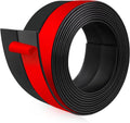 Weather Stripping Door Draft Stopper Flexible Self Adhesive Silicone Door Seal Strip for Glass Doors Windows and Shower Glass Gaps, 2 Inch Wide X 10 Feet Long, Black