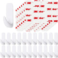 Wall Hooks for Hanging Heavy Duty, Medium 22 Self Adhesive Wall with 26 Strips no Damage, Sticky for Key, Shower,Towel, Coat, Door, Hat