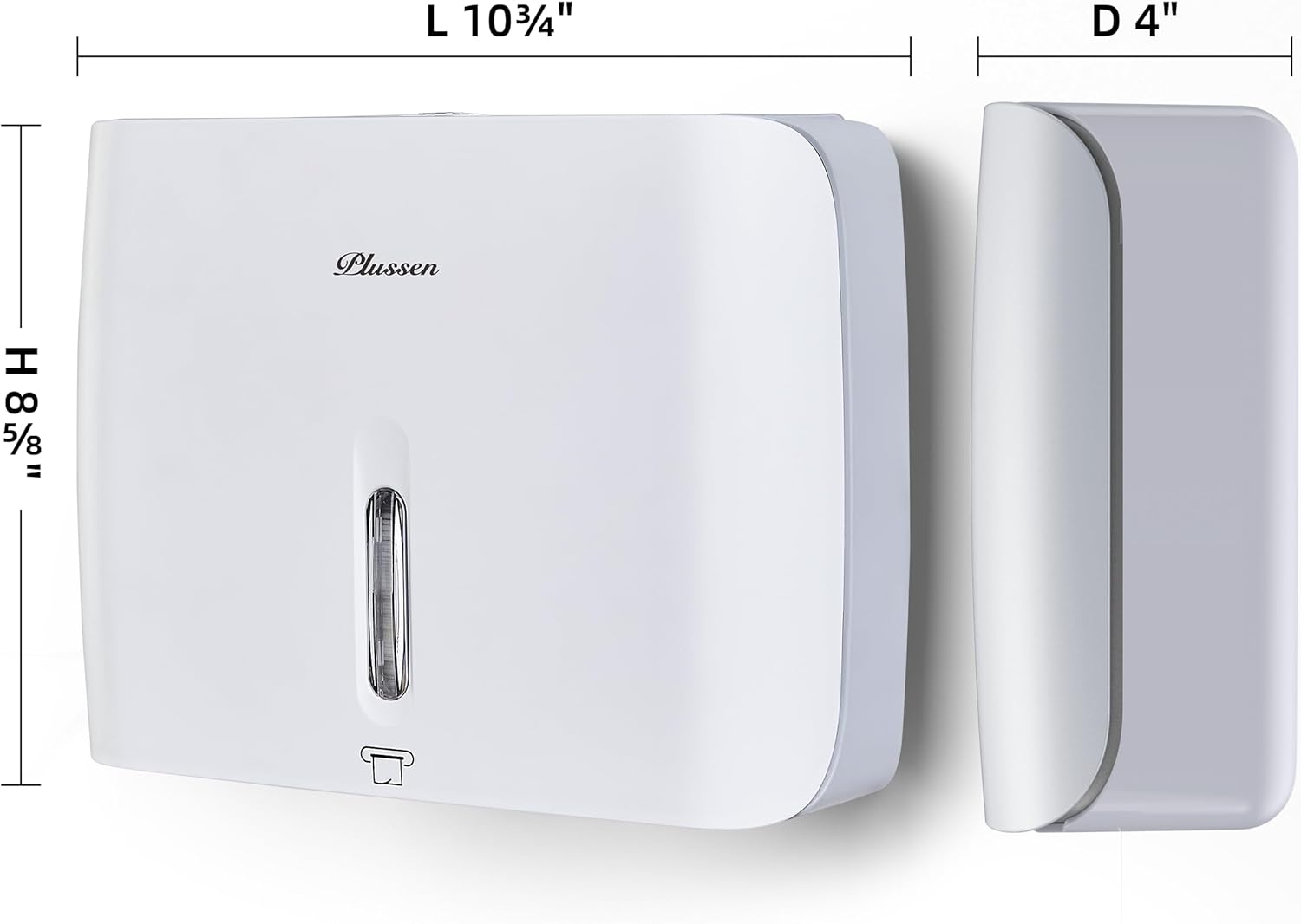 Paper Towel Dispenser Wall Mount Commercial Pack of 3 White Holder Fits Multifold Hand Towels for Kitchen Bathroom