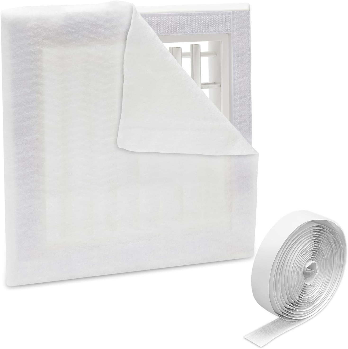UCINNOVATE 20x117 inch MERV 13 Air Vent Filter Kit, Electrostatic AC Filter Material with 125" Tape, Cut to Size for HVAC Home Floor Ceiling Fan Intake, Stop Dust Pet Dander, 16Ft²