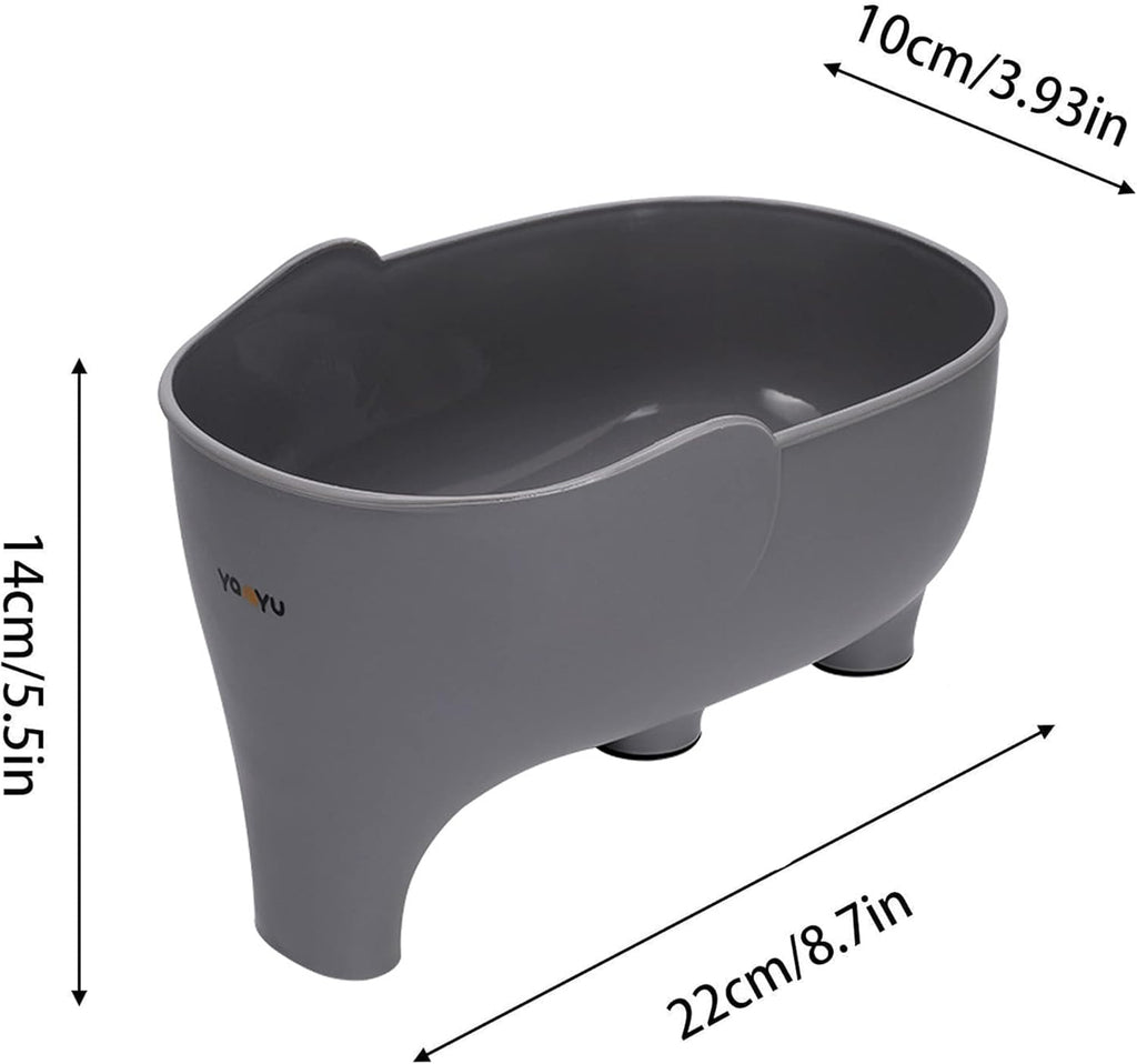 2PCS Vegetables Washing Basket Elephant Drainage Basket Fruit Basket for Draining Pasta Noodles Kitchen(Pink&Gray)
