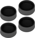 Non Slip Furniture Pads, 1.5” Round Rubber Caster Cups, 4 Pcs Furniture Coasters, Anti-Slip Gripper, Anti Slide Furnitures Feet Floor Protectors for Bed Couch Stoppers - Black