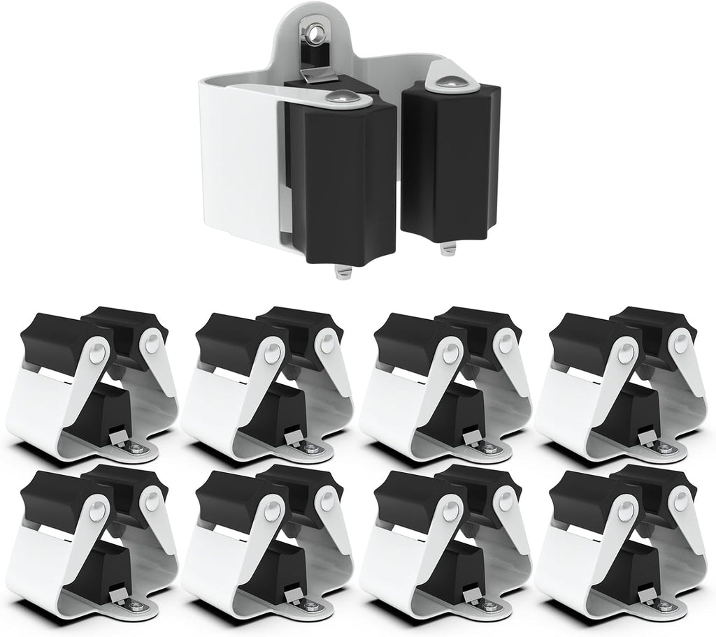 3-H Broom Hanger,Mop Holder Wall Mount 8 Pack, Broom Holder Wall Mount for Hanging and Organizing Shovel,Rake,Brush,Yard Tools in Kitchen,Laundry Room,Bathroom,House(black)