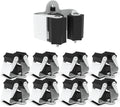 3-H Broom Hanger,Mop Holder Wall Mount 8 Pack, Broom Holder Wall Mount for Hanging and Organizing Shovel,Rake,Brush,Yard Tools in Kitchen,Laundry Room,Bathroom,House(black)