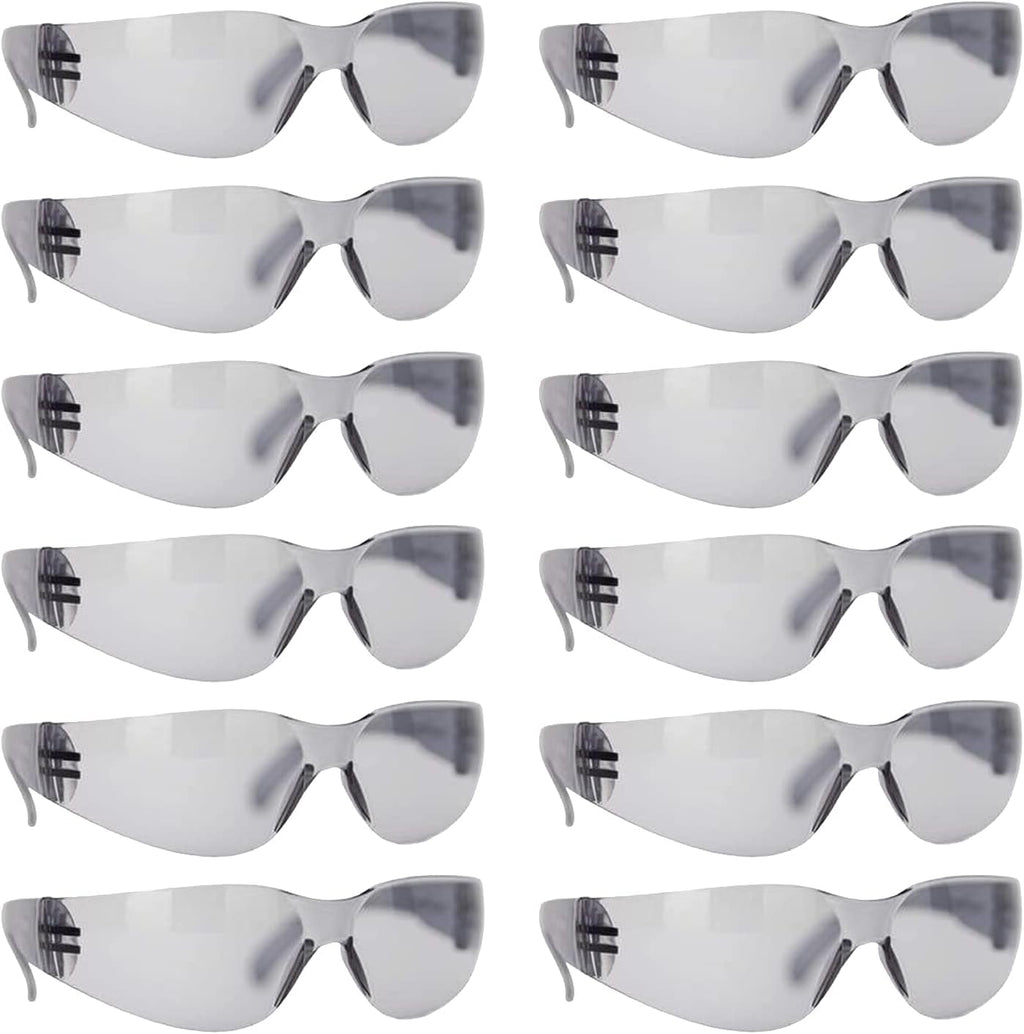 BISON LIFE Safety Glasses - Scratch Resistant Wrap Around Eyewear, Polycarbonate ANSI Z87.1 Impact Resistant Lens