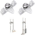 Mop and Broom Holder Wall Mount, No Punching Required Broom and Mop Organizer Wall Hanging with Hooks for Bathroom, Laundry Room, Garage, Kitchen,Garden Tool Organizer Storage (2pcs Transparent)