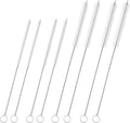 Reusable Straw Cleaner Brush Set - 8PCS Extra Long 12 inch Metal Straw Cleaning Brushes for Tumbler, Sippy Cup, Water Bottles, Pipes