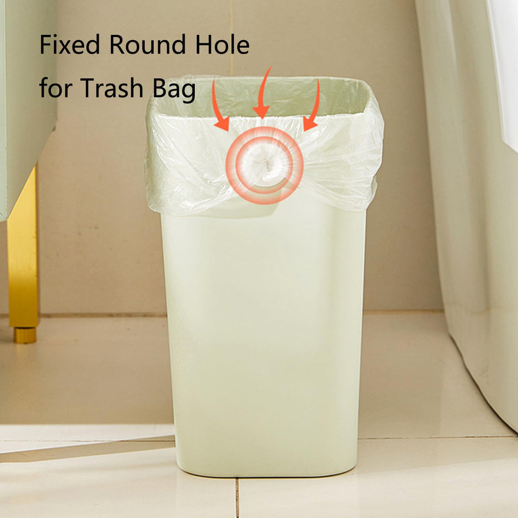 Rectanglar Small Trash Can 3 Pack, 3 Gallon/12 L Office Garbage Can Wastebasket, for Bedroom, Bathroom, Dorm, Kitchen, Under Sink, Under Desk, Plastic Trash Bin Garbage Bin– Green Grey Cream