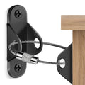 Furniture Anchors (10 Packs) Anti Tip Furniture Anchors for Baby Proofing, Furniture Wall Anchor Earthquake Straps for Furniture Dresser Wall Safety Anchor Furniture Fasteners to Wall, Black
