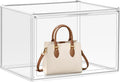 1Pack Clear Stackable Plastic Storage Bins with Magnetic Lid, X-Large Acrylic Display Cases for Book Cosmetic Figures Collectibles Showcase, Shoe Box, Bag Organizer