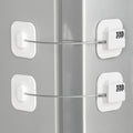 Refrigerator Lock, Combination Lock for Refrigerator Cabinets, Drawers, Heavy Duty Fridge Lock, Easy Install No Keys Needed (White-2Pack)