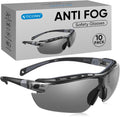 TICONN Anti-Fog Safety Glasses for Men and Women, ANSI Z87.1 Scratch Proof Eye Goggles with Adjustable Arms and UV Protection