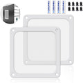 Dust Filter PC 140mm for Computer Cooler/PSU/Routers Nylon 80 Mesh, Magnetic Frame Fan Dust Mesh PC Cooler Filter Dustproof Computer Fan Grills (Nylon, 140 * 140mm, 2pcs, White)