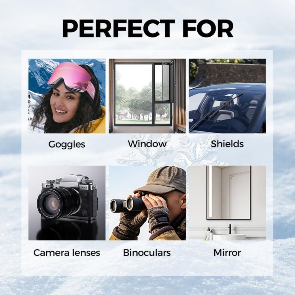 Micromolecular Anti-Fog Coating Wiper–Keeps Your Windshield Clear & Fog, Car Anti-Fog Agent with Applicator, Magic Gem Coating Glass, Anti Fog for Car Windshield,Windows,Mirrors,Glasses (3PCS)