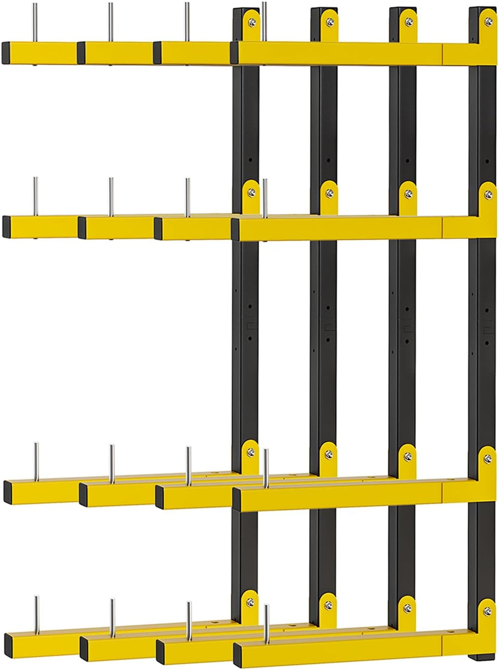 Lumber Storage Rack, Upgrade Cantilever Folding Lumber Rack Wall Mount, Metal 8 Level 32 Inch Plywood Scrap Wood Storage Rack