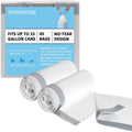 15 Gallon Tall Kitchen Trash Bags Drawstring - 1.2 Mil Thick White Garbage Bag for Office Kitchen, 45 Count
