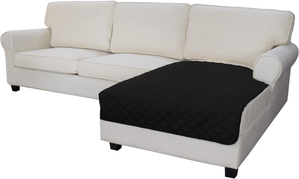 Easy-Going Sectional Couch Covers for Dogs L Shape Sofa Cover Reversible Sofa Slipcover Chaise Lounge Cover Furniture Protector Cover for Pets Dog Cat (42 x 68 inches, Black/Black)