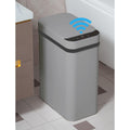 Yatmung 2.5 Gallon Motion Sensor Trash Can - Automatic Trash Can Touchless - Smart Trash Bin with Lid - Electric, Narrow, Plastic, Auto Open, Office, Bedroom, Bathroom - Small Garbage Can (Grey)